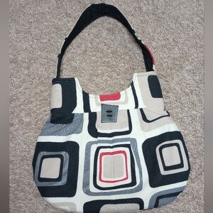 Retro Squares Quilted Handbag